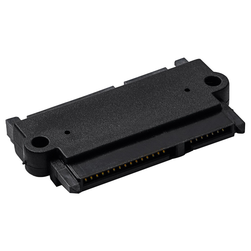Akyga AK-CA-83 adattatore SATA 22 pin (15+7) connettore femmina a connettore maschio, nero