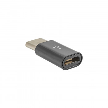 Akyga AK-AD-46 adattatore Micro-USB-B (F) a USB-C (M), nero