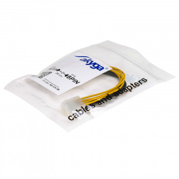 Akyga AK-CA-08 cavo prolunga alimentazione EPS 8 pin (4+4), 8 pin (F) a 8 pin (M), 20 cm
