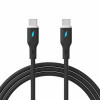 Akyga AK-USB-67 cavo USB USB-C (m) / USB-C (m), USB 2.0, 60W, 1 m, nero, silicone