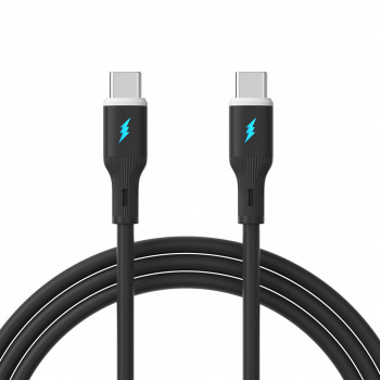 Akyga AK-USB-67 cavo USB USB-C (m) / USB-C (m), USB 2.0, 60W, 1 m, nero, silicone