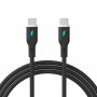 Akyga AK-USB-67 cavo USB USB-C (m) / USB-C (m), USB 2.0, 60W, 1 m, nero, silicone