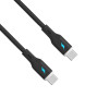 Akyga AK-USB-67 cavo USB USB-C (m) / USB-C (m), USB 2.0, 60W, 1 m, nero, silicone