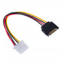 Akyga AK-CA-11 cavo adattatore alimentazione SATA (M) a Molex (F), 15 cm