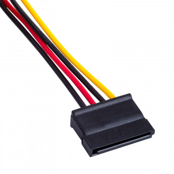 Akyga AK-CA-16 cavo splitter Molex (M) a 2x alimentazione SATA (F), 15 cm