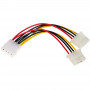 Akyga AK-CA-15 cavo distributore alimentazione Molex (M) a 2x Molex (F), 15 cm