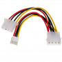 Akyga AK-CA-14 cavo distributore alimentazione Molex (M) a Molex (F) + Mini Molex (F), 15 cm