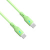 Akyga AK-USB-69 cavo USB USB-C (m) / USB-C (m), USB 2.0, 60W, 1 m, verde, silicone