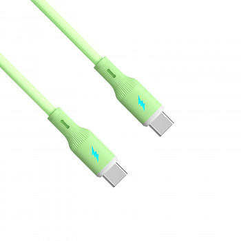 Akyga AK-USB-69 cavo USB USB-C (m) / USB-C (m), USB 2.0, 60W, 1 m, verde, silicone