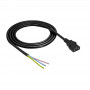 Akyga AK-OT-02A cavo di alimentazione IEC C13 a estremità aperta, CCA 3 x 0,5 mm², 1,5 m, nero