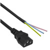 Akyga AK-OT-02A cavo di alimentazione IEC C13 a estremità aperta, CCA 3 x 0,5 mm², 1,5 m, nero