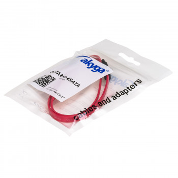 Akyga AK-CA-27 cavo dati SATA III, 6 Gb/s, 0,5 m, rosso