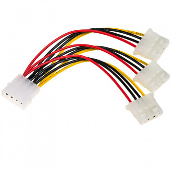 Akyga AK-CA-40 cavo distributore alimentazione Molex, Molex (connettore maschio) a 3x Molex (connettore femmina), 3x 15 cm