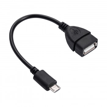 Akyga AK-AD-09 cavo adattatore OTG Micro USB-B (M) a USB-A (F), 15 cm, nero