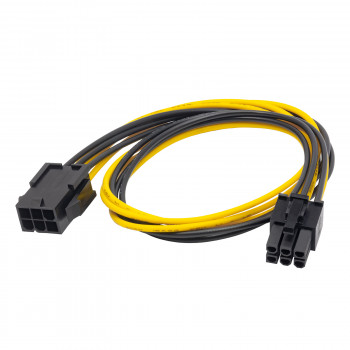 Akyga AK-CA-46 cavo prolunga alimentazione PCI-E 6 pin (connettore femmina a connettore maschio), 40 cm