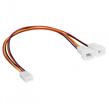 Akyga AK-CA-52 cavo Y ventola 3 pin (connettore femmina) a 2x 3 pin (connettore maschio), 2x 15 cm