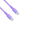 Akyga AK-USB-70 cavo USB USB-C (m) / USB-C (m), USB 2.0, 60W, 1 m, viola, silicone
