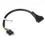 Akyga AK-CA-75 cavo adattatore header interno USB 2.0 9 pin (M) a USB 3.0 19 pin (F), 20 cm, nero