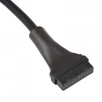 Akyga AK-CA-75 cavo adattatore header interno USB 2.0 9 pin (M) a USB 3.0 19 pin (F), 20 cm, nero