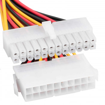 Akyga AK-CA-66 cavo adattatore alimentazione ATX 20 pin (connettore femmina) a 24 pin (20+4) (connettore maschio), 15 cm