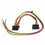Akyga AK-SC-23 cavo di servizio per alimentatore PC Molex connettore femmina / SATA connettore femmina, 40 / 15 cm