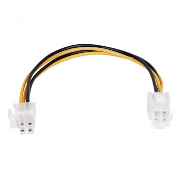 Akyga AK-CA-78 cavo prolunga alimentazione ATX P4 4 pin, 4 pin (F) a 4 pin (M), 23 cm