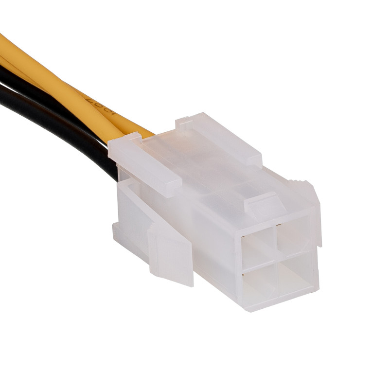 Akyga AK-CA-78 cavo prolunga alimentazione ATX P4 4 pin, 4 pin (F) a 4 pin (M), 23 cm