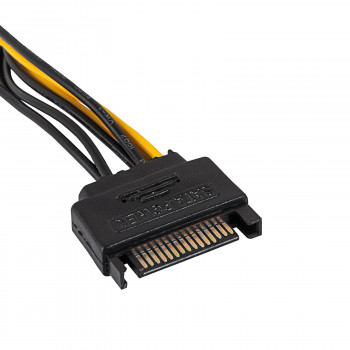 Akyga AK-CA-80 cavo adattatore da SATA alimentazione a PCIe 6+2 pin, 15 cm
