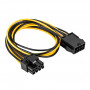 Akyga AK-CA-82 cavo prolunga alimentazione PCIe 8 pin (6+2), 6+2 pin (M) a 8 pin (F), 40 cm
