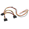 Akyga AK-SC-24 cavo di servizio per alimentatore PC connettore femmina Molex / 2x connettore femmina SATA, 40 / 15 / 15 cm