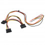 Akyga AK-SC-24 cavo di servizio per alimentatore PC connettore femmina Molex / 2x connettore femmina SATA, 40 / 15 / 15 cm