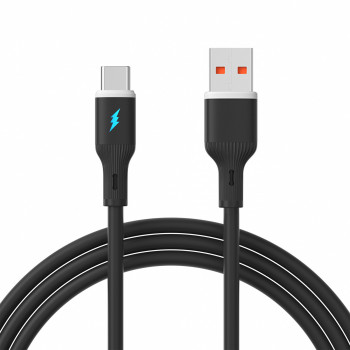 Akyga AK-USB-62 cavo USB USB-A (m) / USB-C (m), USB 2.0, 18W, 1 m, nero, silicone