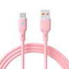 Akyga AK-USB-61 cavo USB USB-A (m) / USB-C (m), USB 2.0, 18W, 1 m, rosa, silicone