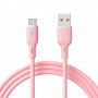 Akyga AK-USB-61 cavo USB USB-A (m) / USB-C (m), USB 2.0, 18W, 1 m, rosa, silicone