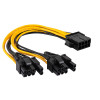 Akyga AK-CA-81 cavo splitter alimentazione da PCIe 8 pin a 2x PCIe 6+2 pin