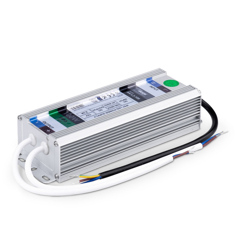 Akyga AK-L2-100 alimentatore switching LED impermeabile 12 V, 8,3 A, 100 W, IP67