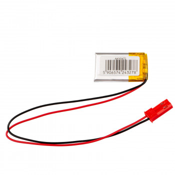 Akyga AKY0472 batteria ricaricabile Li-Po LP301525 3,7 V 85 mAh con PCM, connettore JST 2,54 mm 2 pin, cavo 150 mm