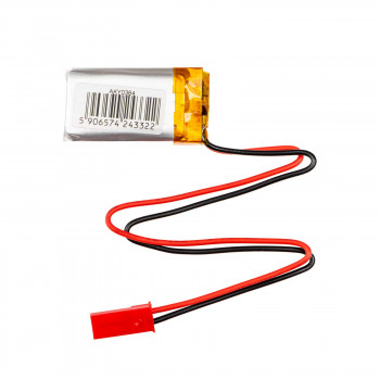 Akyga AKY0384 batteria ricaricabile Li-Po LP601730 3,7 V 250 mAh con PCM, connettore JST 2,54 mm 2 pin, cavo 150 mm