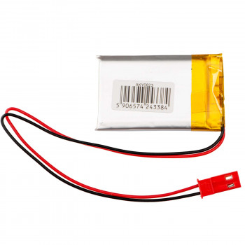 Akyga AKY0823 batteria ricaricabile Li-Po LP542439 3,7 V 500 mAh con PCM, connettore JST 2,54 mm 2 pin, cavo 150 mm