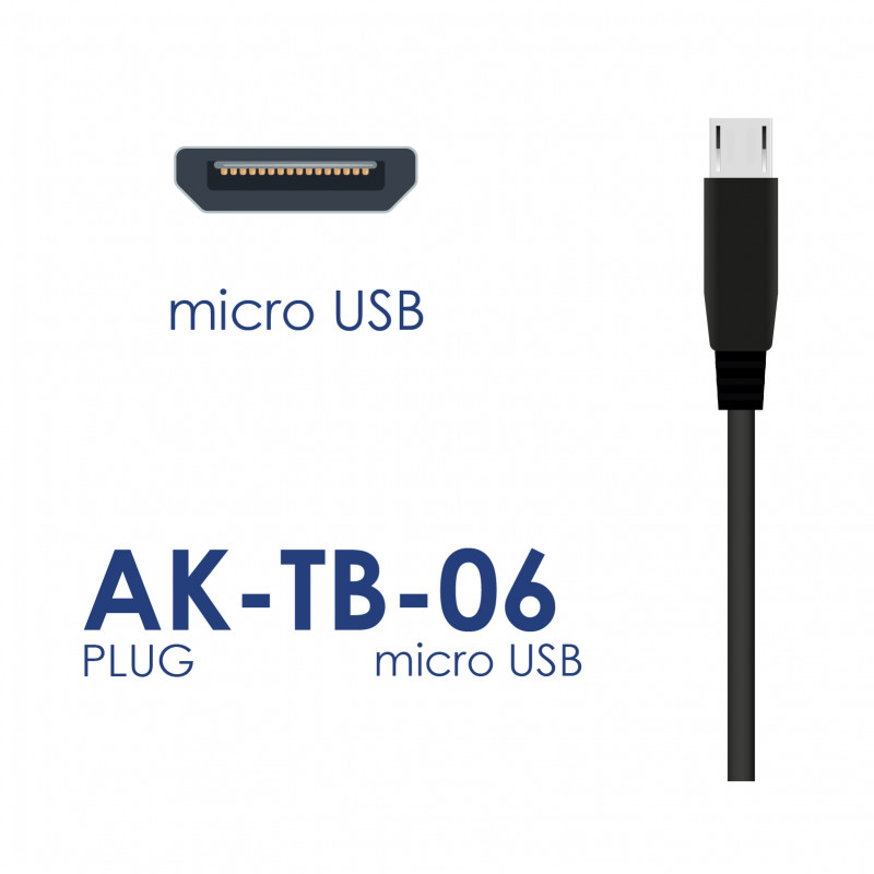Alimentatore universale Akyga AK-TB-06 5,0V / 2,5A 12,5W micro USB B 1,1m