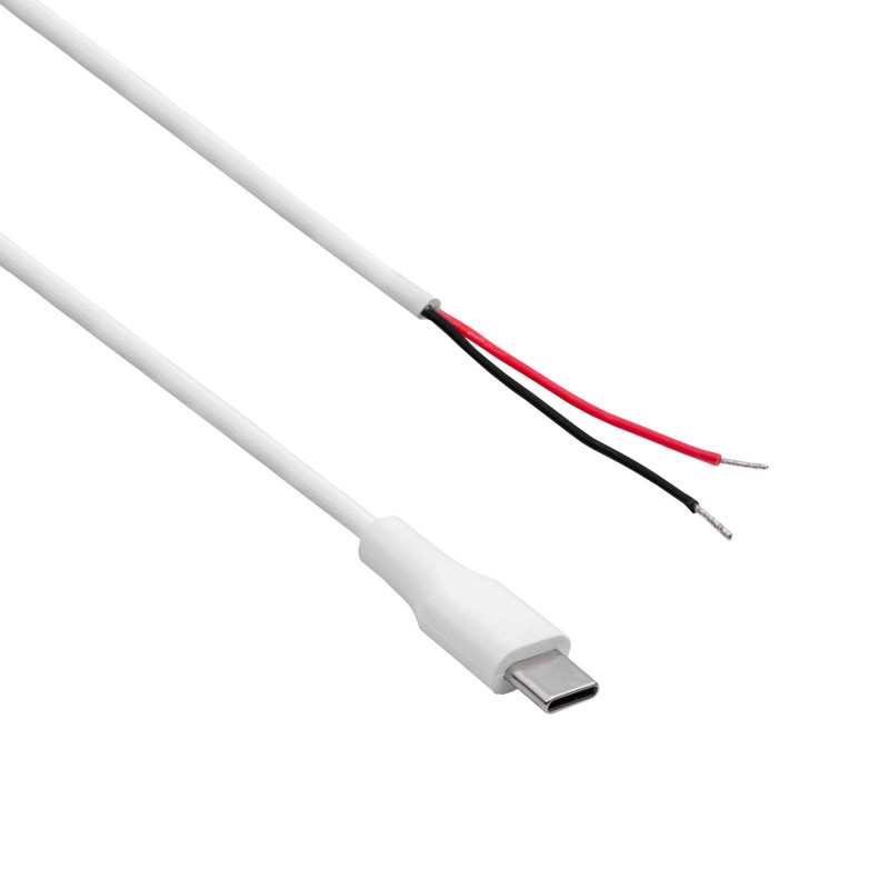 Akyga AK-SC-40 cavo di servizio connettore USB-C con estremità aperta, 60 W (20 V / 3 A), 1 m, bianco