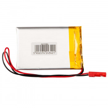 Akyga AKY0392 batteria ricaricabile Li-Po LP453350 3,7 V 800 mAh con PCM, connettore JST 2,54 mm 2 pin, cavo 150 mm