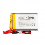 Akyga AKY0620 batteria ricaricabile Li-Po LP523450 3,7 V 900 mAh con PCM, connettore JST 2,54 mm 2 pin, cavo 150 mm