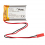 Akyga AKY0571 batteria ricaricabile Li-Po LP803040 3,7 V 1000 mAh con PCM, connettore JST 2,54 mm 2 pin, cavo 150 mm