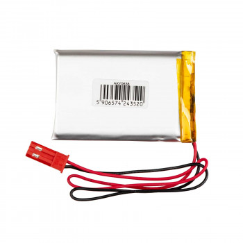 Akyga AKY0638 batteria ricaricabile Li-Po LP603450 3,7 V 1200 mAh con PCM, connettore JST 2,54 mm 2 pin, cavo 100 mm