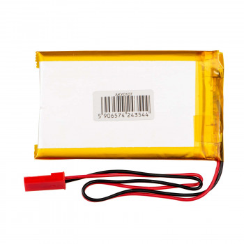 Akyga AKY0107 batteria ricaricabile Li-Po LP503759 3,7 V 1350 mAh con PCM, connettore JST 2,54 mm 2 pin, cavo 150 mm