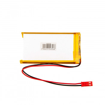 Akyga AKY0105 batteria ricaricabile Li-Po LP584070 3,7 V 1500 mAh con PCM, connettore JST 2,54 mm 2 pin, cavo 150 mm