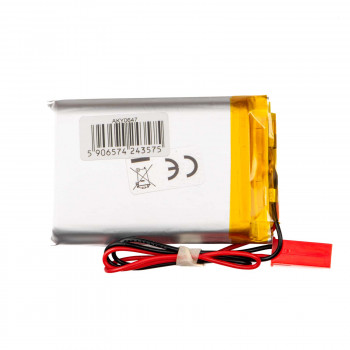 Akyga AKY0647 batteria ricaricabile Li-Po LP803450 3,7 V 1500 mAh con PCM, connettore JST 2,54 mm 2 pin, cavo 150 mm