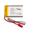 Akyga AKY0099 LP903450 batteria ricaricabile Li-Po 3,7 V 1600 mAh con PCM, connettore maschio JST 2,54 mm 2 pin, cavo 150 mm