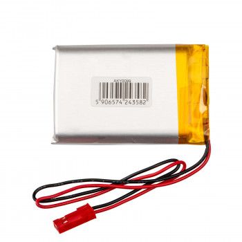 Akyga AKY0099 LP903450 batteria ricaricabile Li-Po 3,7 V 1600 mAh con PCM, connettore maschio JST 2,54 mm 2 pin, cavo 150 mm